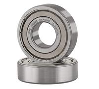 XIKE 2 pcs 6202ZZ Ball Bearings 15x35x11mm, Chrome Steel and Pre-Lubricated and Metal Double Shield, 6202-2Z Deep Groove Ball Bearing