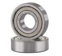 XIKE 2 pcs 6204ZZ Ball Bearings 20x47x14mm, Chrome Steel and Pre-Lubricated and Metal Double Shield, 6204-2Z Deep Groove Ball Bearing