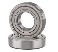 XIKE 2 pcs 6206ZZ Ball Bearings 30x62x16mm Chrome Steel and Pre-Lubricated, 6206-2Z Deep Groove Ball Bearing with Double Metal Seal.