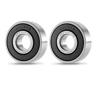XIKE 2 pcs 6302-2RS Ball Bearings 15x42x13mm, Chrome Steel & Pre-Lubricated, Double Rubber Seal, Deep Groove Ball Bearings for Motors, Pumps, Conveyors etc.