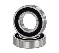XIKE 2 Pcs 6902-2RS Ball Bearings 15x28x7mm, Chrome Steel & Pre-Lubricated, Double Rubber Seal for Thin Wall & High Speed Applications.