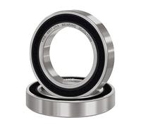 XIKE 2 Pcs 6907-2RS Ball Bearings 35x55x10mm, Chrome Steel & Pre-Lubricated, Double Rubber Seal for Thin Wall & High Speed Applications.
