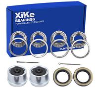 XiKe 2 Set Trailer Axle Hub Bearings Wheel Kit for Spindle 1-1/16'' or 1.062 Inch, Rotary Quiet High Speed and Durable. L44649/L44610, 12192TB Seal OD 1.980'', Dust Cover and Cotter Pin.