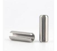 XIKE 304 Stainless Steel Slotted Spring Pins, M8 x 25mm, 10 Pack | DIN 1481 standard metric roll pins with self-retaining spring tension. Ideal for gears, shafts, jigs, and machinery.