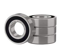 XIKE 4 Pcs 6004-2RS Ball Bearings 20x42x12mm, Chrome Steel & Double Rubber Sealed, Pre-Lubricated, Deep Groove Ball Bearings for Motors & DIY Repairs.