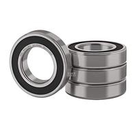 XIKE 4 Pcs 6005-2RS Ball Bearings 25x47x12mm, Chrome Steel & Double Rubber Sealed, Pre-Lubricated, Deep Groove Ball Bearings for Motors & DIY Repairs.