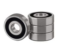 XIKE 4 Pcs 6200-2RS Ball Bearings 10x30x9mm, Chrome Steel & Double Rubber Sealed, Pre-Lubricated, Deep Groove Ball Bearings for Motors & General Repairs.