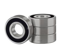 XIKE 4 Pcs 6203-12-2RS Bearings 3/4''x40x12mm, Double Rubber Seals and Pre-Lubricated, Deep Groove Miniature Roller Ball Bearing.