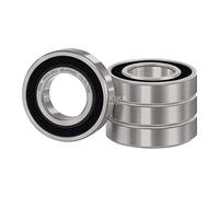 XIKE 4 Pcs 6902-2RS Ball Bearings 15x28x7mm, Chrome Steel & Pre-Lubricated, Double Rubber Seal for Thin Wall & High Speed Applications.