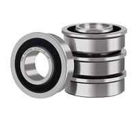 XiKe 4 Pcs ID 3/4" x OD 1-3/8" Lawn Mower Wheel Flanged Bearing Replacement for JD AM118315, AM127304, Toro 110513, 251-210, Gravely 011193, MTD 741-0141, Case IH-384881-R93 ＆ Bobcat 2188123-03 Etc.