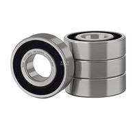 XIKE 6203-2RS Sealed Ball Bearings 17x40x12mm Chrome Steel and Pre-lubricated 6203RS Deep Groove Ball Bearing with Double Rubber Seals, Pack of 4.