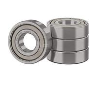 XIKE 6203ZZ Ball Bearings 17x40x12mm, Chrome Steel and Pre-Lubricated and Double Metal Seal 6203-2Z Deep Groove Ball Bearing with Sealed, Pack of 4.