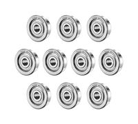 XIKE MF85ZZ Flanged Ball Bearings 5x8x2.5mm, Double Metal Shield and Pre-Lubricated, Chrome Steel Deep Groove Ball Bearings-10 Pcs.