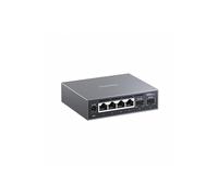 XikeStor 2.5G Network Switch| 4-Port 2.5GbE + 2-Port 10GbE SFP+ Managed Switch | VLAN/QoS/LACP | Fanless Metal Housing | for NAS/PC Gaming/WiFi 6 AP | Wall Mountable|Plug & Play|UK 3-pin plug