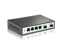 XikeStor 4 Port 2.5G Web Managed Ethernet Switch with 2X 10G SFP+, 2.5 Gigabit Network Switch Support Link Aggregation/Vlan/QoS/STP/IGMP, Ethernet Hub, Metal Housing, Desktop/Wall-Mount