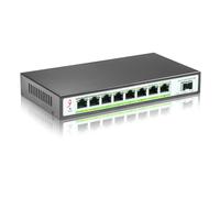 XikeStor 8 Port 2.5G Web Managed Ethernet Switch with 10G SFP+, 2.5 Gigabit Network Switch Support VLAN/QoS/STP/IGMP/Link Aggregation, Fanless Ethernet Hub, Metal Housing, Desktop/Wall-Mount