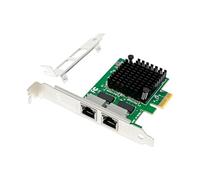 XikeStor Dual PCIe X1 2.5GBase-T Network Adapter with Intel I226-V 2500/1000/100Mbps PCI Express Gigabit Ethernet NIC Card RJ45 LAN Controller for Windows 10/11 with Low Profile Bracket