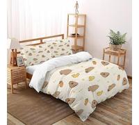 XIKMLSID Capybara Carrot Duvet Cover Set Soft Lightweight 3 Piece Bedding Set with 2 Pillowcase,cute Animals Theme Print Pattern Kids Boys Girls Teens Men Quilt Cover with Zipper Double（200x200cm）