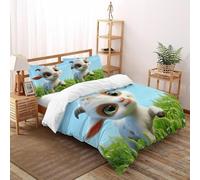 XIKMLSID Cartoon Goat Duvet Cover Set Kids Boys Girls Cute Animals Bedding Set, Ultra Soft Reversible 3 Piece Quilt Covers with 2 Pillowcases King（220x240cm）