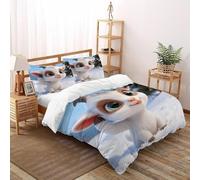 XIKMLSID Cartoon Goat Duvet Cover Set Kids Boys Girls Cute Animals Bedding Set, Ultra Soft Reversible 3 Piece Quilt Covers with 2 Pillowcases King（220x240cm）