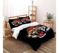 XIKMLSID Fierce TigerDouble Duvet 3 Pcs Wildlife Ultra Soft Anti Allergic Non Iron Luxury Microfiber,for Adults,Boys And Girls With Pillowcase Super King（260x220cm）