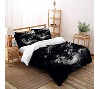 XIKMLSID Fierce Wolf Duvet Cover Set Kids Boys Girls Wildlife Bedding Set, Ultra Soft Reversible 3 Piece Quilt Covers with 2 Pillowcases King（220x240cm）