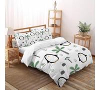 XIKMLSID Little Penguin Double Duvet 3 Pcs Cute Animals Ultra Soft Anti Allergic Non Iron Luxury Microfiber,for Adults,Boys And Girls With Pillowcase King(220x240cm)