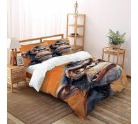 XIKMLSID Monkey Duvet Cover Set Kids Boys Girls Wildlife Bedding Set, Ultra Soft Reversible 3 Piece Quilt Covers with 2 Pillowcases Super King（260x220cm）