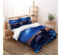 XIKMLSID Starry Sky Panther Double Duvet 3 Pcs Wildlife Ultra Soft Anti Allergic Non Iron Luxury Microfiber,for Adults,Boys And Girls With Pillowcase King（220x240cm）