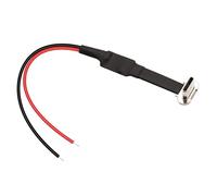 Xilaghy Right Angle USB C FPC Flat Power Pigtail Cable 5.5in 90 Degree USB Type C Male Plug to 2 Pin Bare Wire Open End Power Pigtail Cord for DIY Power Cord Replacement Repair, 14cm