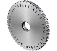 XILANSHMAO Manual Steel Character Wheel for Marking, Codeword Plate for Nameplate & Metal Labels, Ordinary Characters 2-6mm, Pitted Characters 3-6mm, Font Stamping Print Accessory A 5mm
