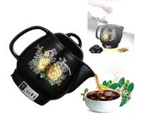XILANSHMAO Smart Automatic Chinese Herbal Pot 3L 4L Herbal Medicine Cooker with 3 Preset Modes Decoct Soup Tea Keep Warm Function Easy Operation for Home 黑色 3L