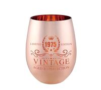 xilaxila 50th Birthday Gifts for Women - Vintage 1975 Wine Glass - 50th Birthday Decorations for Her - Funny Bday Present Ideas (wine glass, 1975)