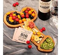 XILAZAB Aperitif Board, Extra Large Cheese Board Charcuterie Boards Novelty Solid Wood Party Plates Funny Cheese Platter for Housewarming Bachelorette Engagement Party
