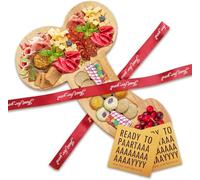XILAZAB Aperitif Board, Extra Large Cheese Board Charcuterie Boards Novelty Solid Wood Party Plates Funny Cheese Platter for Housewarming Bachelorette Engagement Party