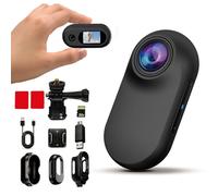 Xilecam Mini Body Camera 1080P with 32GB Card Helmet Camera Body Cameras with Audio and Video Recording Multi-Function Accessory Body Cam（Black）