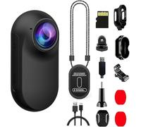 Xilecam Mini Body Camera 1080P with Memory Card Helmet Camera Body Cameras with Audio and Video Recording Multi-Function Accessory Body Cam（Black）
