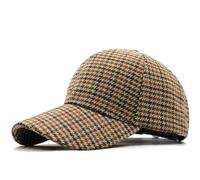 Xilery Women's Men's Stylish Tweed Plaid Checked Wool Blend Baseball Cap Trucker Hat Casual Dad Hat, Color 1, M/One size
