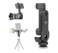 XILETU 360° Rotating Tripod Phone Mount with 2 Cold Shoe Mounts and 1/4 Standard Screw - Universal Smartphone Adapter for Tripods, Cameras, and iPhones
