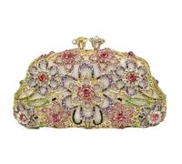 XILEUDUOD Flower Evening Bags Diamond Pattern Flower Color Matching Dinner Bag Party Wedding Handbag Shoulder Texture Evening Clutch(White)