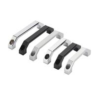 XILEUDUOD Stainless Steel Handle 2pc U-Type Aluminum Alloy Handle Black Cabinet Handle Square Furniture Hardware Stainless Steel(130mm Hole spacing,Black)