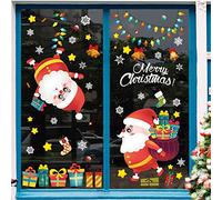 XiLi Joy Christmas Decor Stickers Vinyl Christmas Stockings Gifts Bells Window Decal for Home Shopwindow Nursery Kids Room - SDLW3