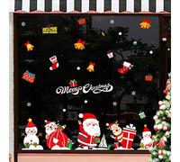 XiLi Joy Christmas Decor Stickers Vinyl Christmas Stockings Gifts Bells Window Decal for Home Shopwindow Nursery Kids Room - SDLW2