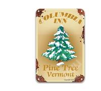 XILILI Pine Tree Vermont Metal Sign Bathroom Wall Decor Country Kitchen Decor Vintage Decor 12X8 Inch Tin Sign