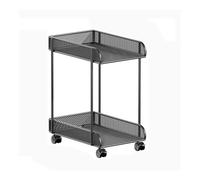 Xilin-872 CPU Stand CPU Tower Stand Black PC Tower Stand 2 Tier CPU Holder Stand Metal Mobile Computer Tower Cart Home Mobile Host Case with Wheels Computer Tower Stand(Medium)
