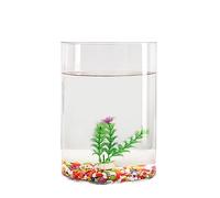 Xilin-872 Fish Tank Goldfish Tank Transparent Glass Fish Tank Aquarium Small Ecological Box Cylindrical Large Turtle Tank Accessory Tank Fish Aquarium(003)