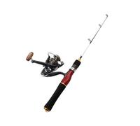 Xilin-872 Fishing Rod 58cm Winter Fishing Rod Reel Combos Carbon Ice Fishing Rod and Reel Set Beginner Fishing Rod Fishing Tackle Portable Travel Fishing Pole(Red)
