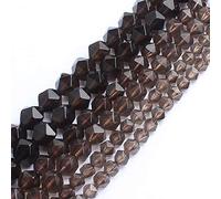 Xilitata Gray Gemstone Faceted Beads, 6mm, 63pcs/Strand, Unique Loose Natural Stone Beads.for Creating Elegant Bracelet Necklaces Jewelry supplys, Catch The Light for Dazzling Sparkle DIY.