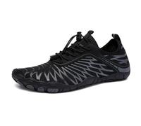 XILIWUS Grounded Footwear for Women Men Neuropathy Comfortable Lightweight Non-Slip Barefoot Shoes, Black 8305, 38/38.5 EU