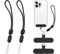 XILIYAI Adjustable Phone Lanyard Wrist Strap,2 Pack Nylon Wrist Lanyard, Camera Wrist Strap, Anti Theft Strap, for Around The Hand With Tether Tabs Compatible with iPhone and Most Cell Phone-Black